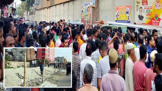 সিদ্ধিরগঞ্জে সরকারি জমি দখল নিয়ে ধাওয়া পাল্টা ধাওয়া
