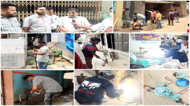 সিদ্ধিরগঞ্জে তিতাসের অভিযানে অবৈধ গ্যাস সংযোগ বিচ্ছিন্ন 
