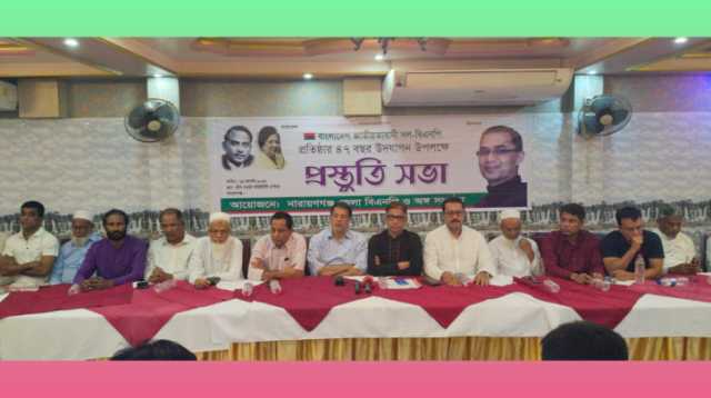 বিএনপির প্রতিষ্ঠাবার্ষিকী উদযাপনে জেলা বিএনপির প্রস্তুতি সভা