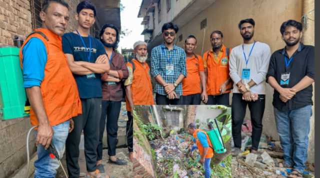 এনজিবির উদ্যোগে সিদ্ধিরগঞ্জে মশক নিধন কর্মসূচি