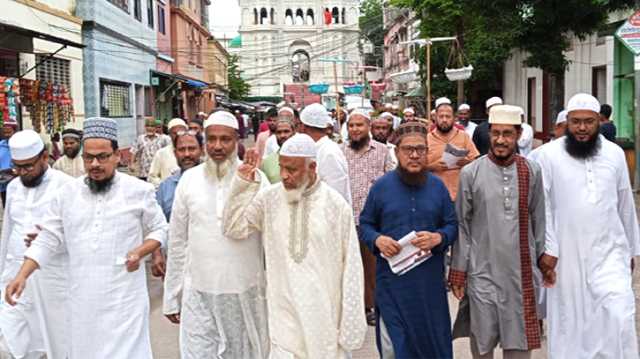 নারায়ণগঞ্জ-৫ আসনের নবীগঞ্জ এলাকায় মাও. মঈনুদ্দি’র গণসংযোগ