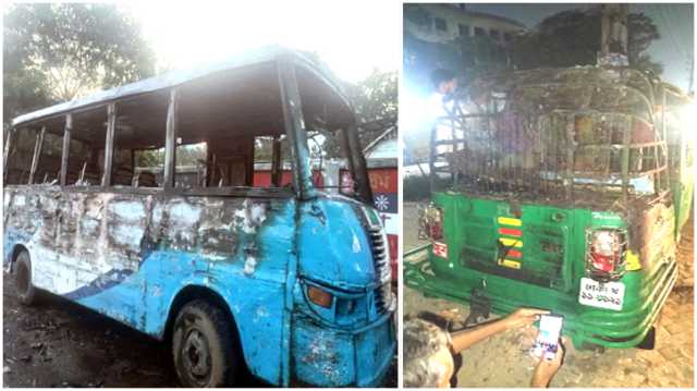 সিদ্ধিরগঞ্জে দুই গাড়িতে অগ্নিসংযোগের ঘটনায় মামলা