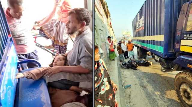 সিদ্ধিরগঞ্জে সড়ক দুর্ঘটনায় নারীর পা বিচ্ছিন্ন