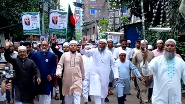 সিদ্ধিরগঞ্জে জামায়াত প্রার্থীর গণসংযোগ