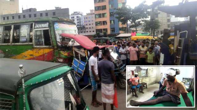 ফতুল্লায় বাসের ধাক্কায় পথচারীর মৃত্যু, আহত ২