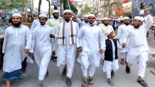 খেলাফত ছাত্র মজলিস নারায়ণগঞ্জ মহানগরীর শুকরানা মিছিল 