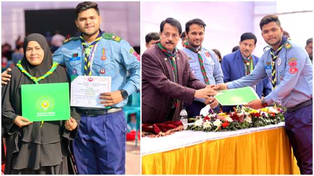 রাষ্ট্রপতি পদক পেলেন সোনারগাঁয়ের আলিফ মাহমুদ