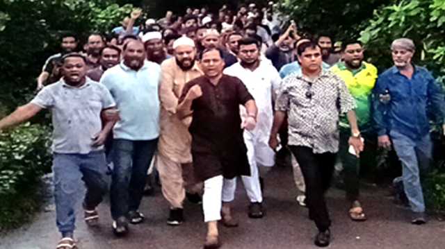 সোনারগাঁয়ে আ’লীগের অপপ্রচারের প্রতিবাদে বিএনপির বিক্ষোভ