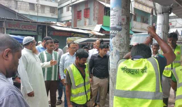 ঝালকাঠি শহরে অবৈধ স্থাপনা উচ্ছেদ শুরু
