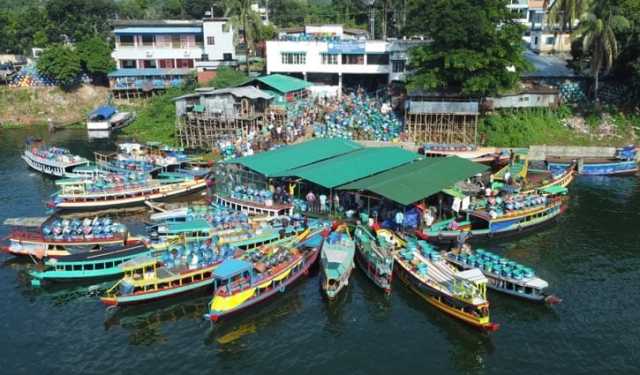 ৯৪ দিন পর চেনা রূপে কাপ্তাই হ্রদ