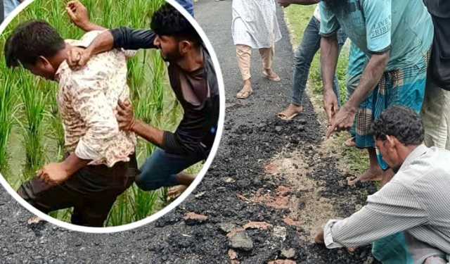 সড়কের কাজে অনিয়ম, অস্বীকার করায় এলজিইডি কর্মচারীকে মারধর