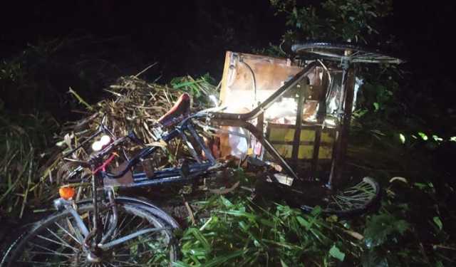 ঘাস বোঝাই ভ্যানে গাড়ির ধাক্কা, যুবক নিহত
