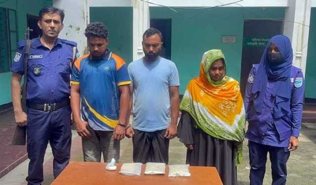 হেরোইন বিক্রির অভিযোগে ধামরাইয়ে গ্রেপ্তার ৩