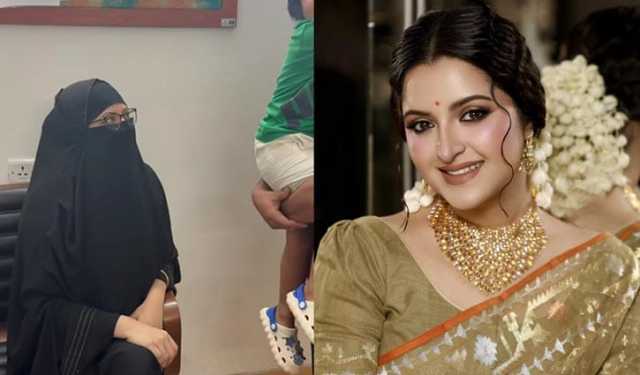 বোরকা পরে হাসপাতালে পরীমণি!