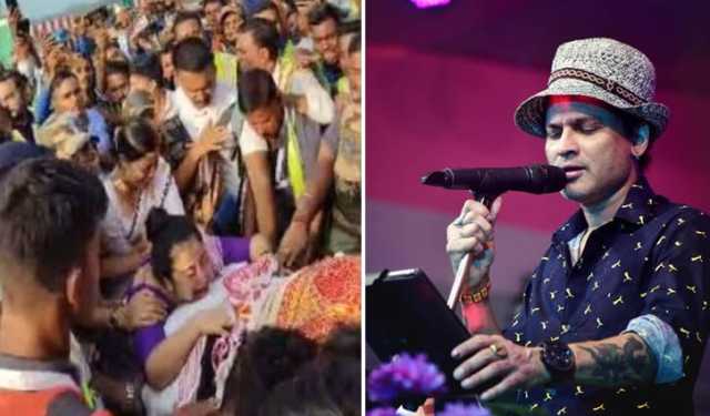 জুবিনের কফিন জড়িয়ে ধরে কান্নায় ভেঙে পড়লেন স্ত্রী