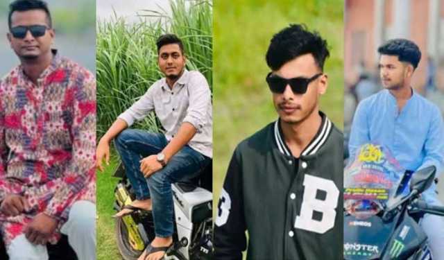 বেপরোয়া গতির ৩ মোটরসাইকেলের সংঘর্ষ, ৪ যুবক নিহত