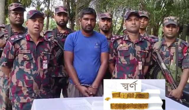 চুয়াডাঙ্গা সীমান্তে বিপুল স্বর্ণসহ আটক ১