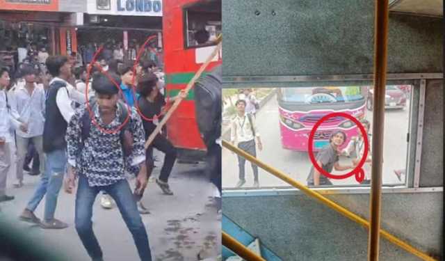 উত্তরায় ঢাবির বাসে হামলা, আহত ৫