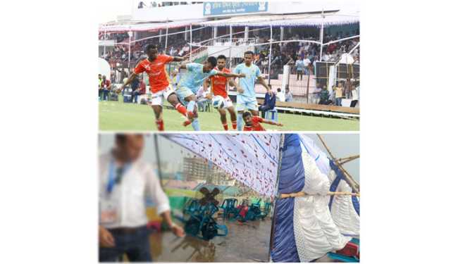 কালবৈশাখী ঝড়ের পর আলোস্বল্পতায় স্থগিত ফেডারেশন কাপের ফাইনাল