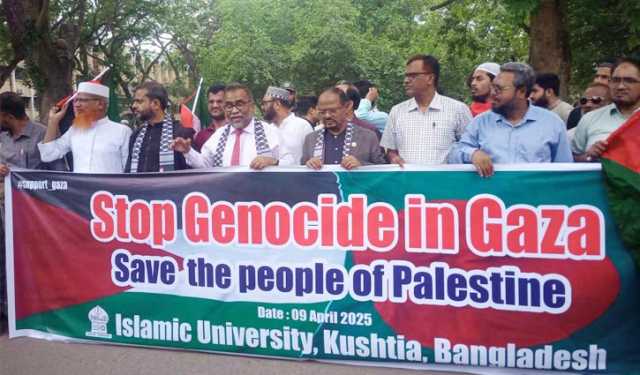 ফিলিস্তিনে গণহত্যার প্রতিবাদে ইবিতে শাটডাউন কর্মসূচি