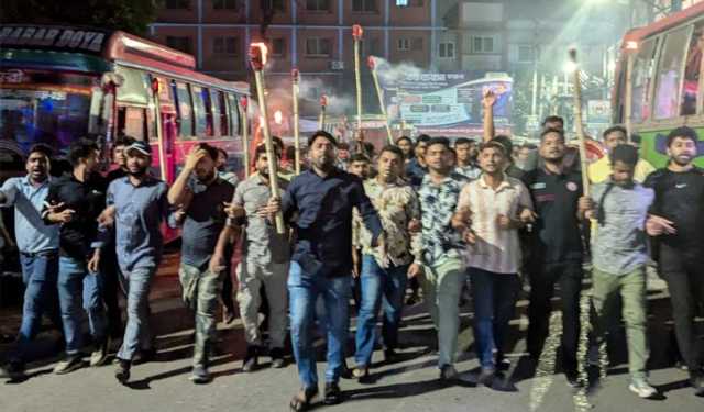 পারভেজ হত্যার বিচার দাবিতে জবি ছাত্রদলের মশাল মিছিল