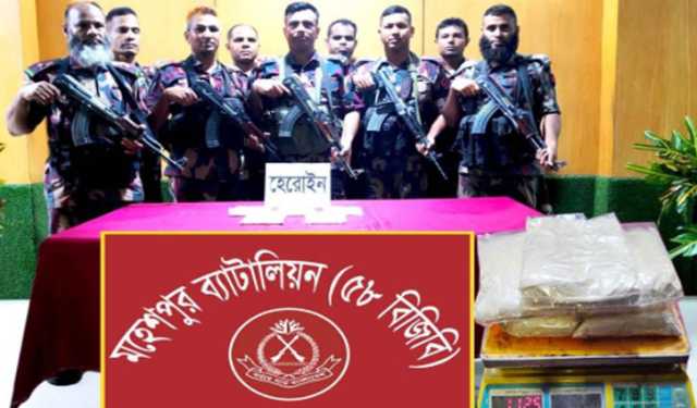 ট্রেনে বিজিবির অভিযান, কোটি টাকার হেরোইন জব্দ
