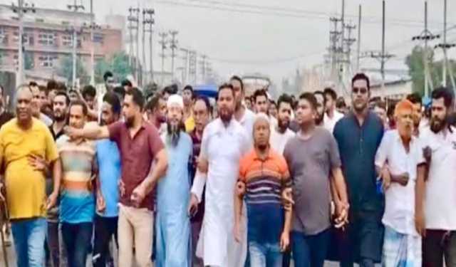 নারায়ণগঞ্জে নিষিদ্ধ ছাত্রলীগের মিছিলের প্রতিবাদে বিএনপির সমাবেশ
