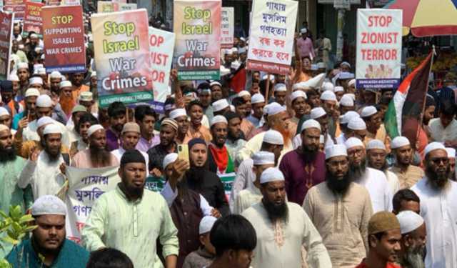 ইসরায়েলি আগ্রাসনের প্রতিবাদে রাজশাহীতে বিক্ষোভ