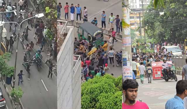 ছবি তুললেই লাঠিপেটা, বনানীতে অটোরিকশা চালকদের বিক্ষোভ