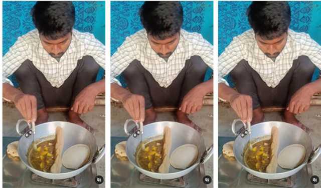 এক কড়াইয়ে রুটি সেঁকা ও তরকারি রান্নার ভিডিও ভাইরাল