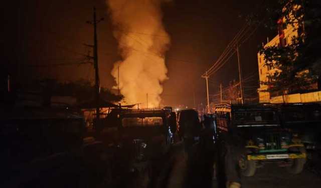 খাগড়াছড়ির লারমা স্কয়ারে ফের অগ্নিকাণ্ড