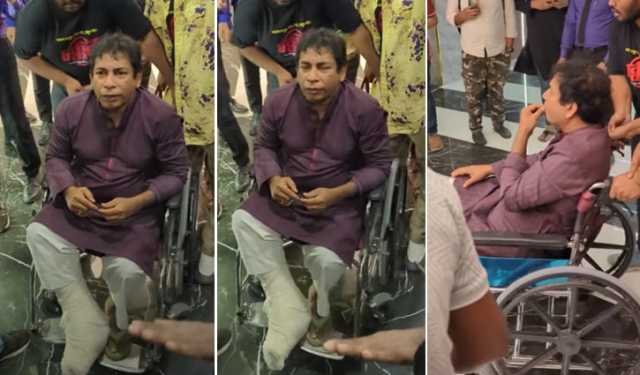 হুইলচেয়ারে বসে কেন প্রিমিয়ার অনুষ্ঠানে মোশাররফ করিম?