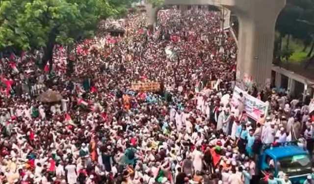 ‘ম্যাস গ্যাদারিং ফর প্যালেস্টাইনে’ জনতার ঢল, বিশ্বমুসলিম ঐক্যের আ
