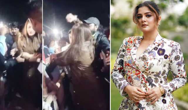 শ্রাবন্তীর শরীরে আপত্তিকর স্পর্শ, তেড়ে গেলেন নায়িকা