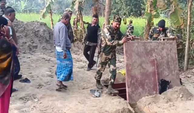 সীমান্তে মাটির নিচ থেকে উদ্ধার ৬২ হাজার বোতল ফেনসিডিল