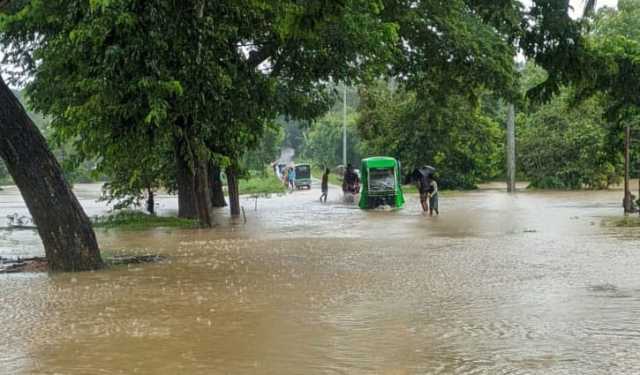বৃষ্টিতে খাগড়াছড়ির নদ-নদীর পানি বৃদ্ধি