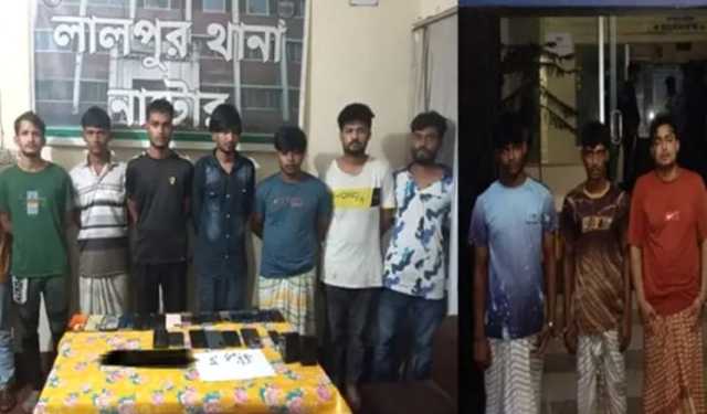 নাটোরে সেনা অভিযানে কিশোর গ্যাংয়ের ১২ সদস্য আটক