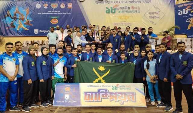 ১৮তম জাতীয় উশু প্রতিযোগিতায় সেনাবাহিনী চ্যাম্পিয়ন