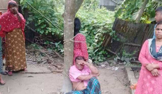 প্রবাসীর স্ত্রীর সঙ্গে অনৈতিক সম্পর্ক, বিএনপি নেতাকে গাছে বাঁধলেন গ্রামবাসী