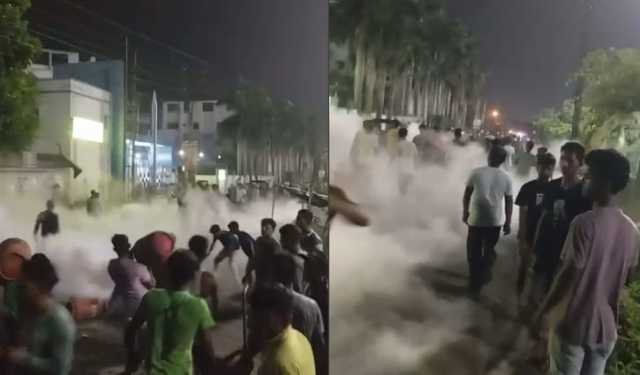 এলপিজি গ্যাস ছেড়ে বিক্ষোভ, অল্পের জন্য প্রাণে রক্ষা পেলেন শত শত শ্রমিক