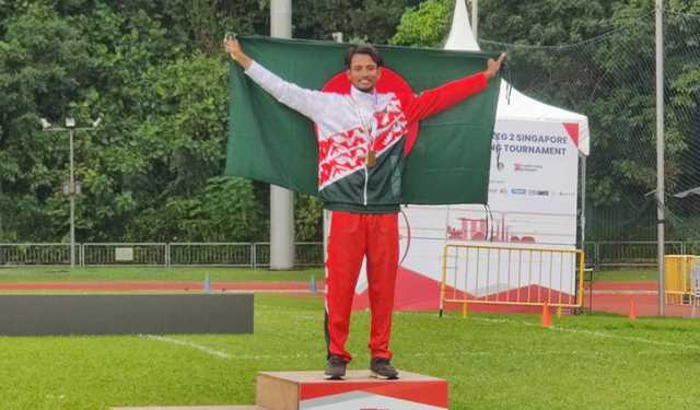 এশিয়ান কাপে স্বর্ণ জিতলেন বাংলাদেশের আলিফ
