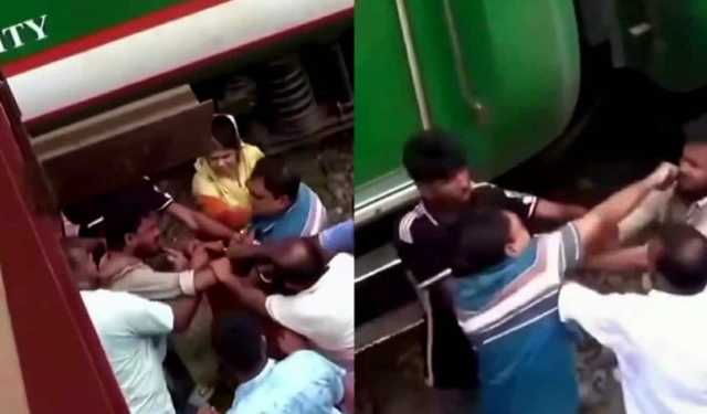 গাইবান্ধা স্টেশন মাস্টারকে কিলঘুষি মারা যুবক স্ত্রীসহ গ্রেপ্তার 
