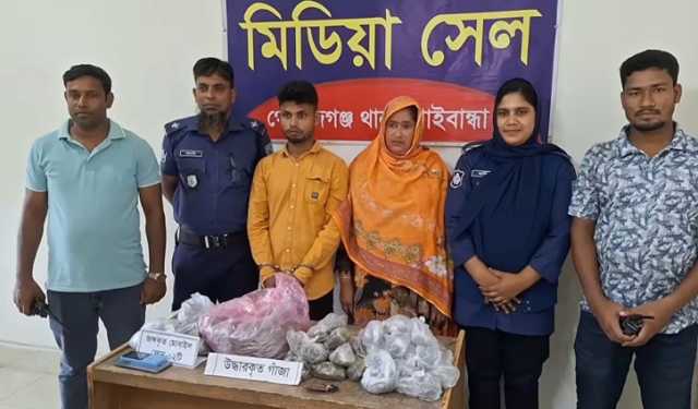 গাইবান্ধায় মাদক পাচারকালে শাশুড়ি-জামাই আটক
