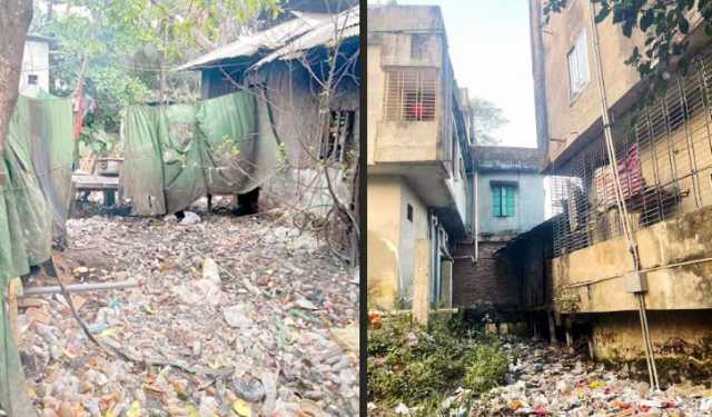 অবৈধভাবে খাল দখল: এক কিলোমিটারেই ১১ ভবন, ৭০ দোকান