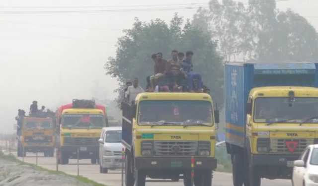 ঈদ যাত্রায় উত্তরের পথে দ্বিগুণ যানবাহনের চাপ