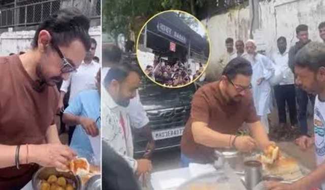 স্ট্রিট ফুড বিক্রি করছেন আমির খান!