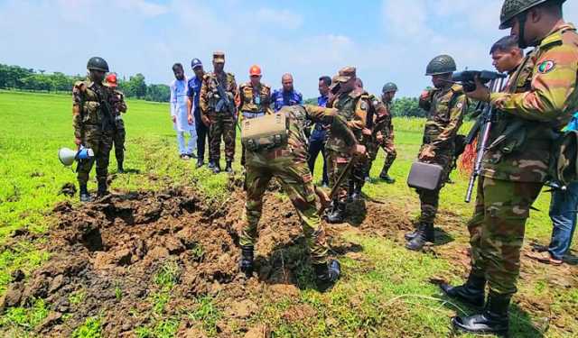 সুনামগঞ্জে তাজা গ্রেনেড উদ্ধারের পর নিষ্ক্রিয় করল সেনাবাহিনী