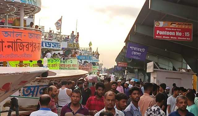 সদরঘাটে স্বস্তির ঈদযাত্রা