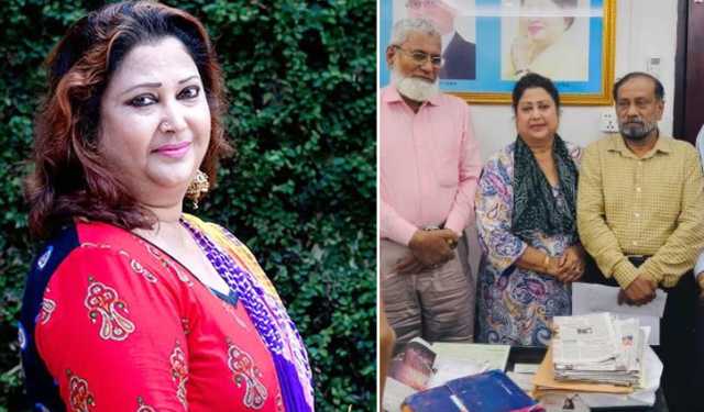 ছেলের বিরুদ্ধে মামলা, বিএনপি অফিসে রিনা খান