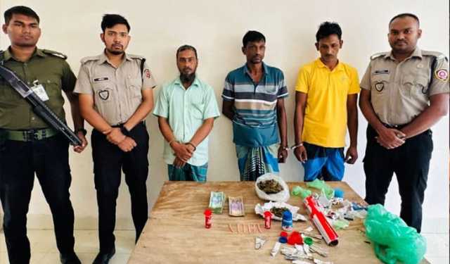 মতলবে মাদক বিক্রয় ও সেবন করায় ৩ জনকে জেল-জরিমানা